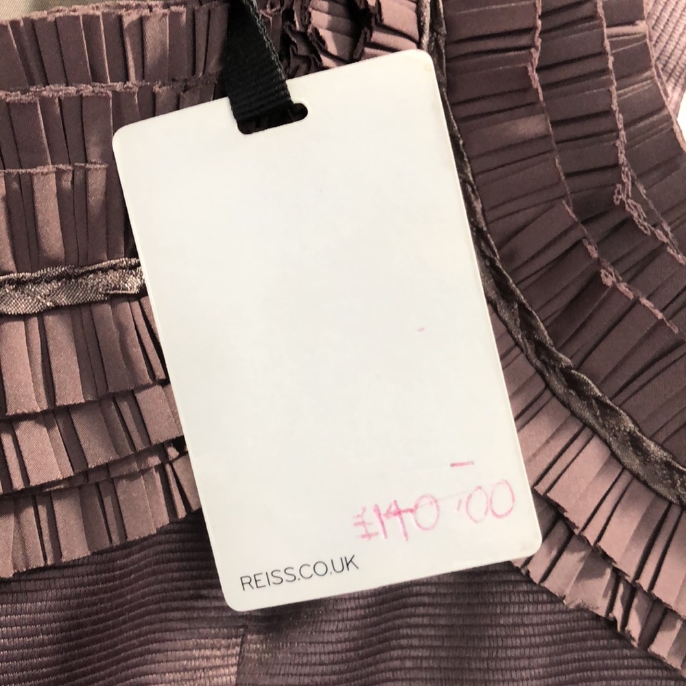 REISS Lou Pleat Cap Dress • Size 6 • - Picture 7 of 12